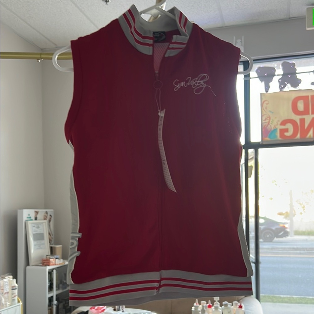 red jacket fleece